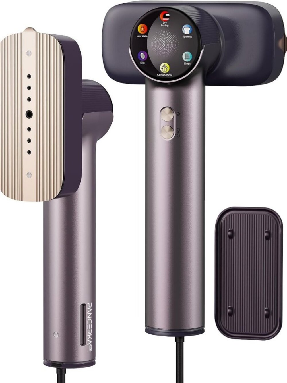 Portable Travel Clothes Steamer - Dual Voltage, Auto Rotating, Grip Sensor